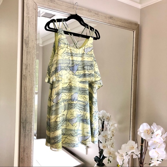 BCBGeneration Dresses & Skirts - BCBGeneration Lemon strappy Sun dress
